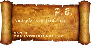 Pastyák Bibiána névjegykártya
